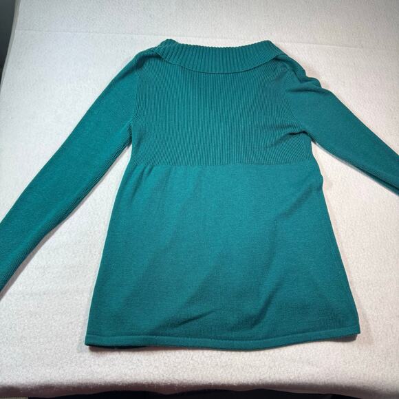 Alfani Lg Cardigan Angora Blend Teal Green Shawl Collar Single Button Closure rd - Picture 12 of 16